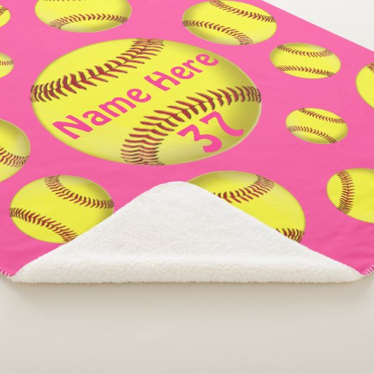 Ultra Soft Sherpa - Aangepaste Softball Blankets Deken (3/4)