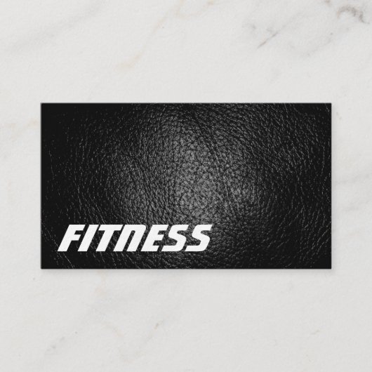 Ultra-Thick Leather Effect Fitness Visitekaartje (Voorkant)
