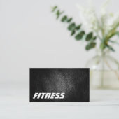 Ultra-Thick Leather Effect Fitness Visitekaartje (Staand voorkant)
