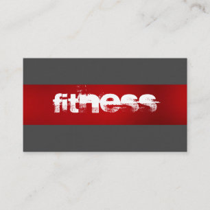 Ultra-Thick Red Grey Fitness Sport Visitekaartje