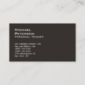 Ultra-Thick Trend Grey Fitness Sport Visitekaartje (Achterkant)
