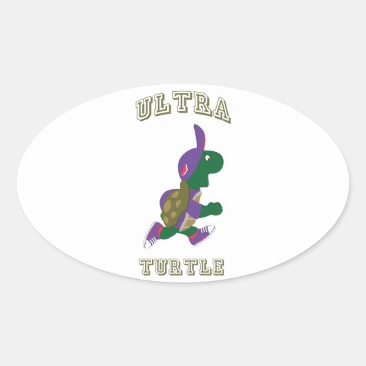 Ultra turtle ovale sticker (Voorkant)
