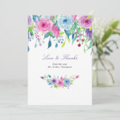 Ultra Violet Bloem Dank Je Kaart (Staand voorkant)