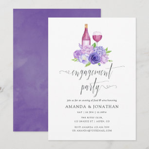 Ultra Violet Bloemens Engagement Party Wijnproever Kaart