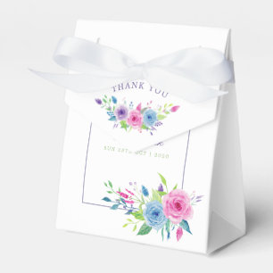 Ultra Violet Color Combo Waterverf Floral Wedding Bedankdoosjes