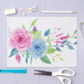 Ultra Violet Colour Combo Waterverf Floral Tissuepapier (Craft)