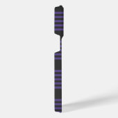 Ultra violet en houtskool met vijf strips iPhone hoesje (Rechterkant)