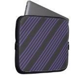 Ultra violet en houtskool met vijf strips laptop sleeve (Voorkant Rechts)