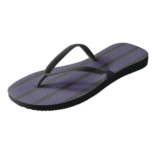 Ultra violet en houtskool met vijf strips teenslippers (Schuin)
