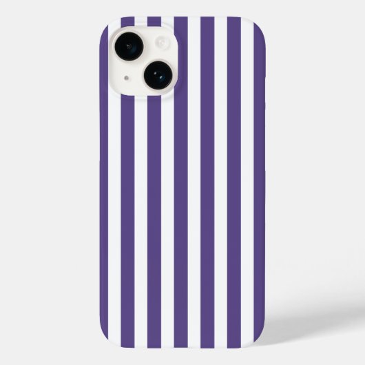 Ultra-violet en wit snoep strepen Case-Mate iPhone case (Achterkant)