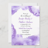 Ultra violet Faire-part de mariage d'aquarelle (Devant)