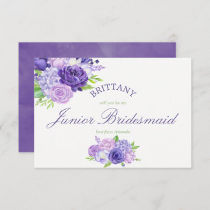 Ultra Violet Floral is mijn jeneverbes bruidsmeisj Kaart