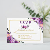 Ultra Violet Floral Or RSVP Mariage P P (Debout devant)