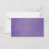 Ultra Violet Floral Vrijgezellenfeest Recipe Invoe Notitiekaartje (Achterkant)