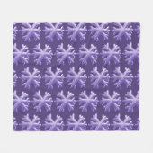Ultra Violet Fluffy Snowflake Patroon Fleece Deken (Voorkant (Horizontaal))