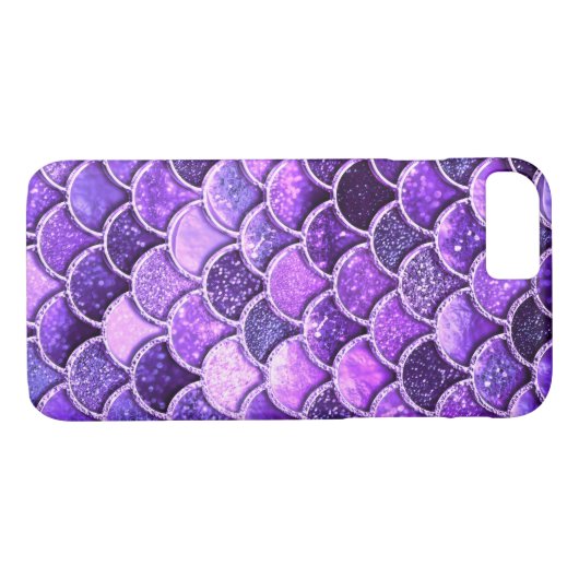 Ultra Violet Glitter Mermaid Scales Case-Mate iPhone Case (Achterkant (Horizontaal))