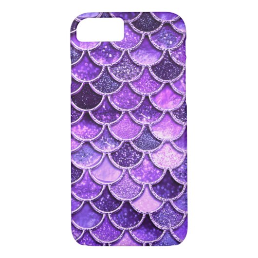 Ultra Violet Glitter Mermaid Scales Case-Mate iPhone Case (Achterkant)