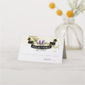 Ultra Violet Gold Confetti Paarse gele vogels (Achterkant)