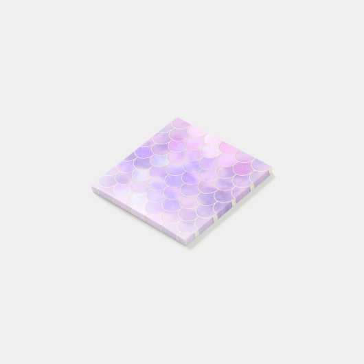 Ultra Violet & Gold Mermaid Scale Patroon Post-it® Notes (Schuin)