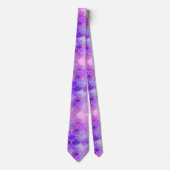 Ultra Violet & Gold Mermaid Scale Patroon Stropdas (Voorkant)