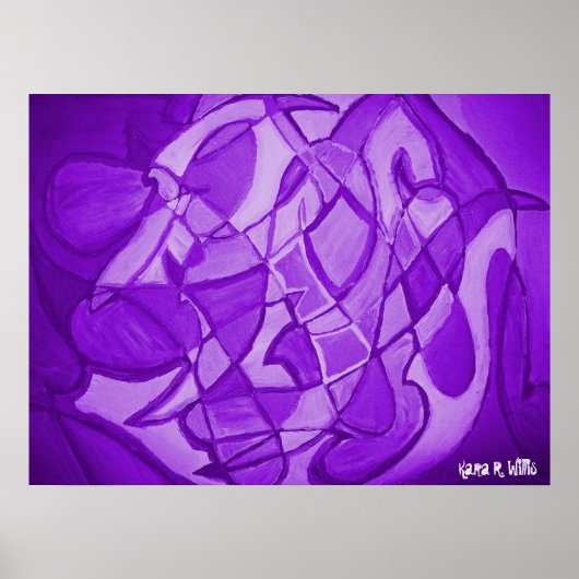 Ultra Violet hedendaagse Abstracte kunst Poster (Voorkant)