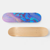 Ultra Violet heldere Abstracte marmerkunst Skateboard (Horizontaal)