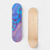 Ultra Violet heldere Abstracte marmerkunst Skateboard (Voorkant)