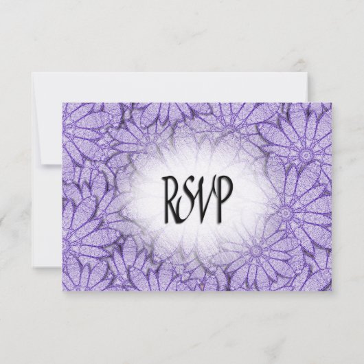Ultra Violet Hue Bloemstuk RSVP met entree selecti Kaart (Achterkant)