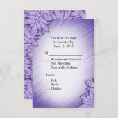 Ultra Violet Hue Bloemstuk RSVP met entree selecti Kaart (Voorkant / Achterkant)