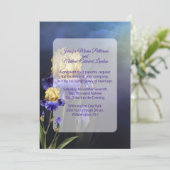 Ultra Violet Iris Faire-part de mariage (Debout devant)