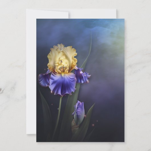 Ultra Violet Iris Faire-part de mariage (Dos)