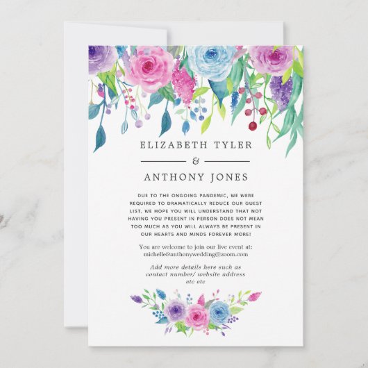 Ultra Violet kleur combo bloem gereduceerde gastli Aankondiging (Voorkant)