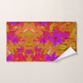 Ultra violet, magenta et Fleurs sauvages rouges co (Serviette à main)