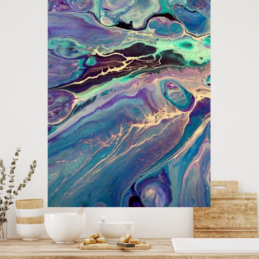 Ultra Violet Marmer Acrylvezel Abstract Poster (Keuken)