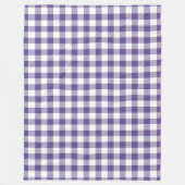 Ultra Violet Paars Gingham Pattern Fleece Deken (Voorkant)