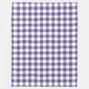 Ultra Violet Paars Gingham Pattern Fleece Deken
