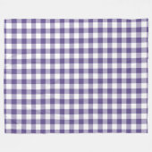 Ultra Violet Paars Gingham Pattern Fleece Deken (Voorkant (Horizontaal))