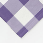Ultra Violet Paars Gingham Pattern Fleece Deken (Hoek)