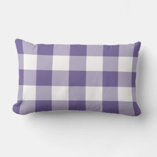 Ultra Violet Paars Gingham Pattern gecheckt Buitenkussen