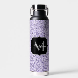 Ultra violet paars glitter spargel Monogram Waterfles