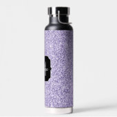 Ultra violet paars glitter spargel Monogram Waterfles (Links)