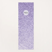 Ultra violet paars glitter spargel Monogram Yogamat (Voorkant)