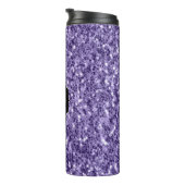 Ultra violet paars glitter sparken Monogram Thermosbeker (Geroteerd rechts)