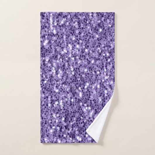 Ultra violet paars glitter sparkers handdoek (Handdoek)
