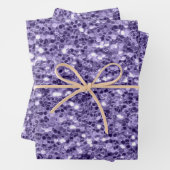 Ultra violet paars glitter sparkers inpakpapier vel (In situ)
