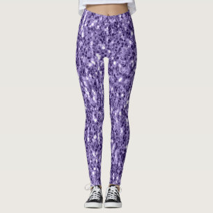 Ultra violet paars glitter sparkers leggings