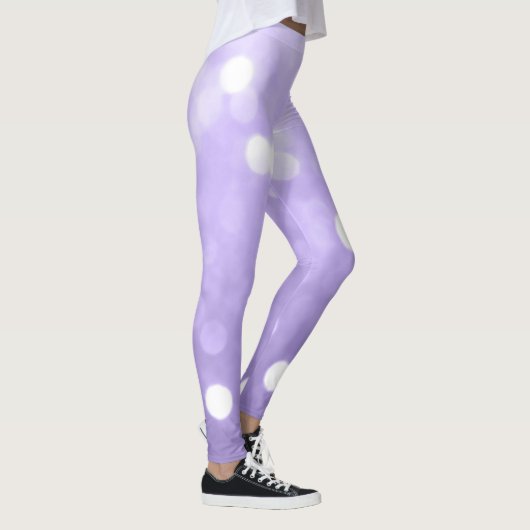 Ultra violet paars sparkly bokeh Abstract Leggings (Rechts)