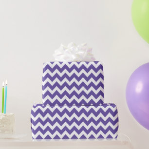 Ultra violet paars wit Chevron patroon Cadeaupapier
