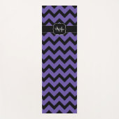 Ultra violet paars zwart Chevron Monogram Yogamat (Voorkant)