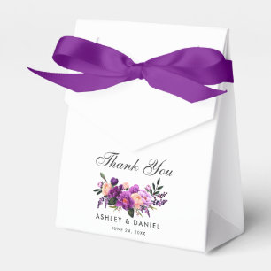 Ultra Violet Paarse Bloemen Dank u Bruiloft PB Bedankdoosjes